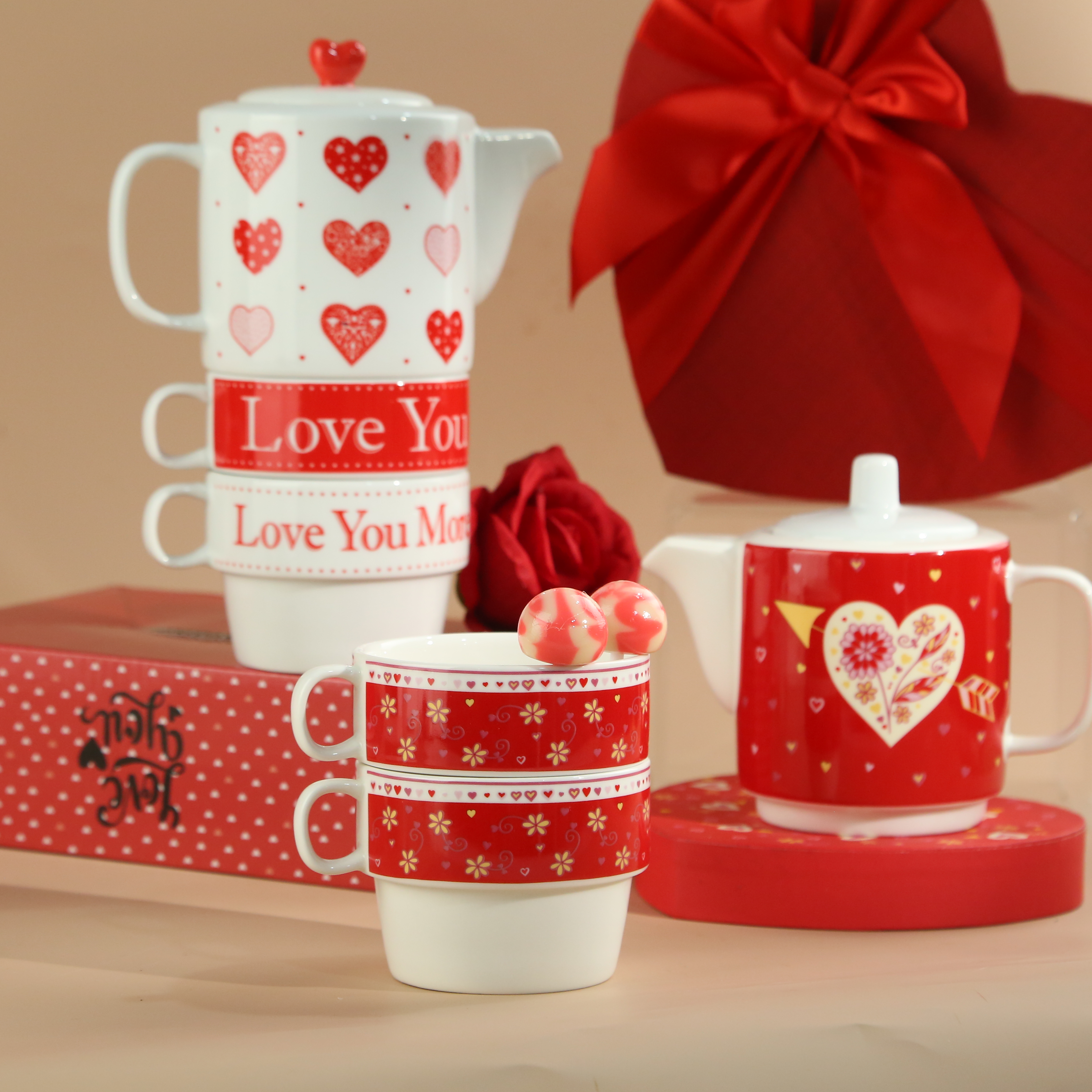 Stacking tea for two set
