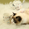 cat-themed tea set-teapot and tea cup