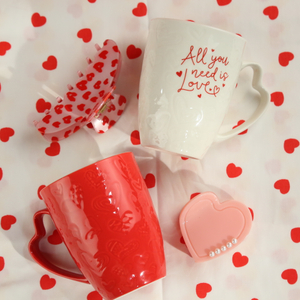 the cutest heart-shaped handle mug