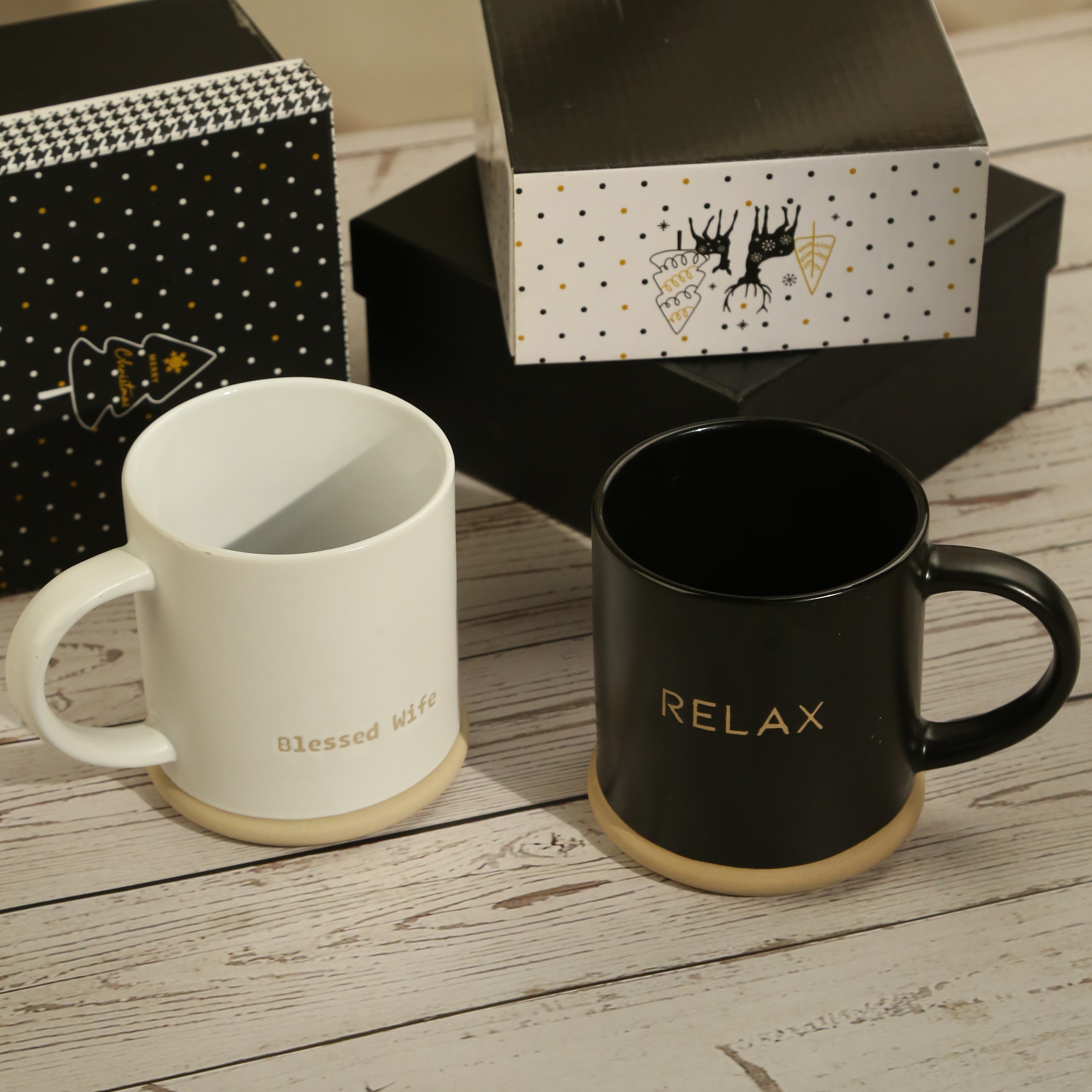 Drinking Coffee Together Pair Mug