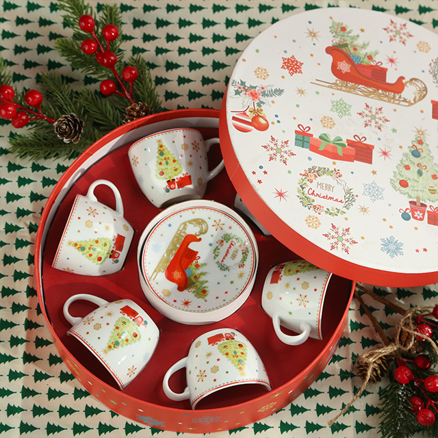 Coffee Cup&saucer with Ribbon Gift Box