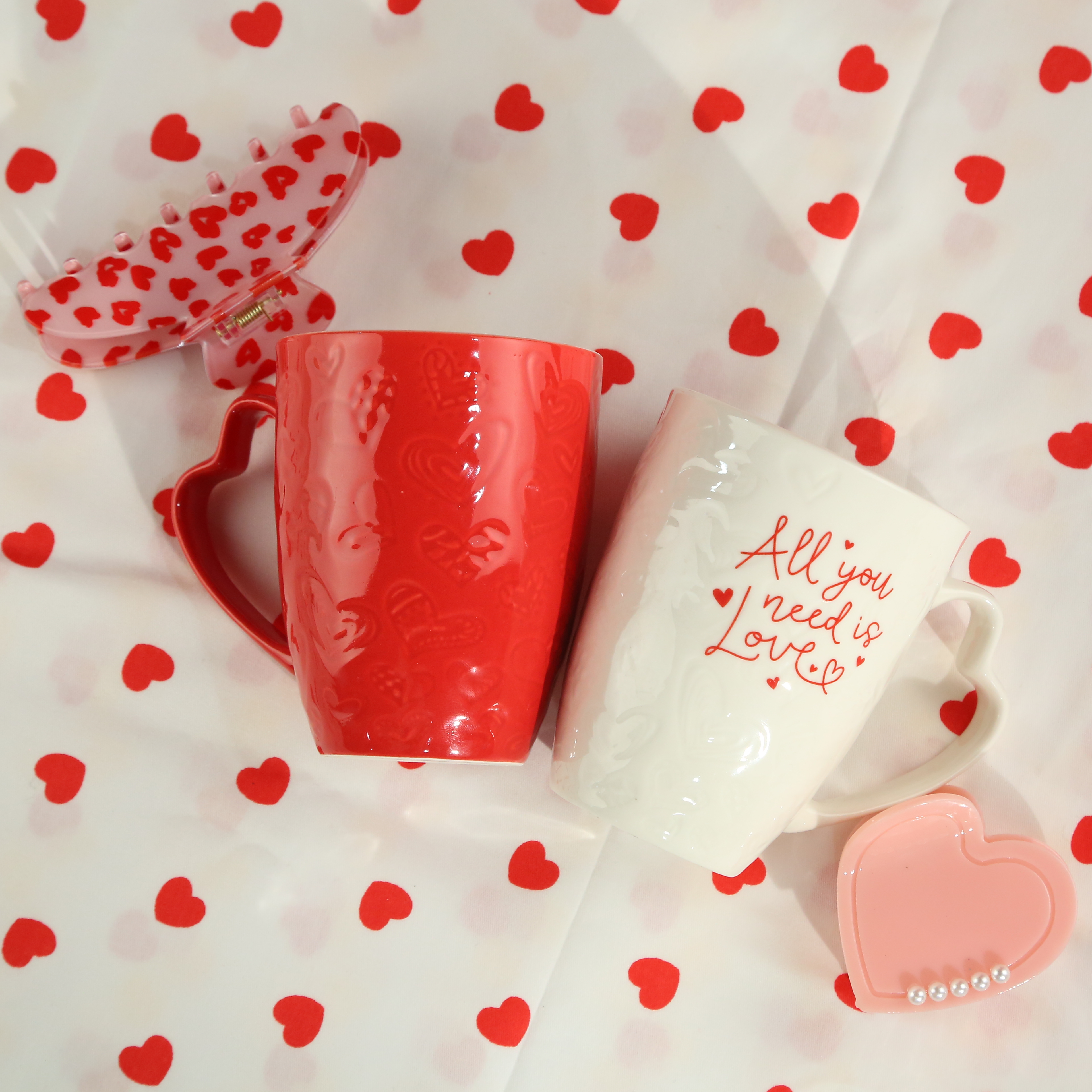 the cutest heart-shaped handle mug