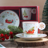 Christmas Coffee Cup with Christmas Bulbs Handle
