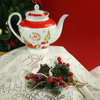 Vintage Christmas Porcelain Teapot – Festive Elegance for Your Holiday Gatherings