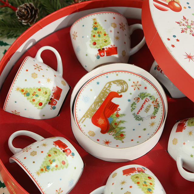 Coffee Cup&saucer with Ribbon Gift Box