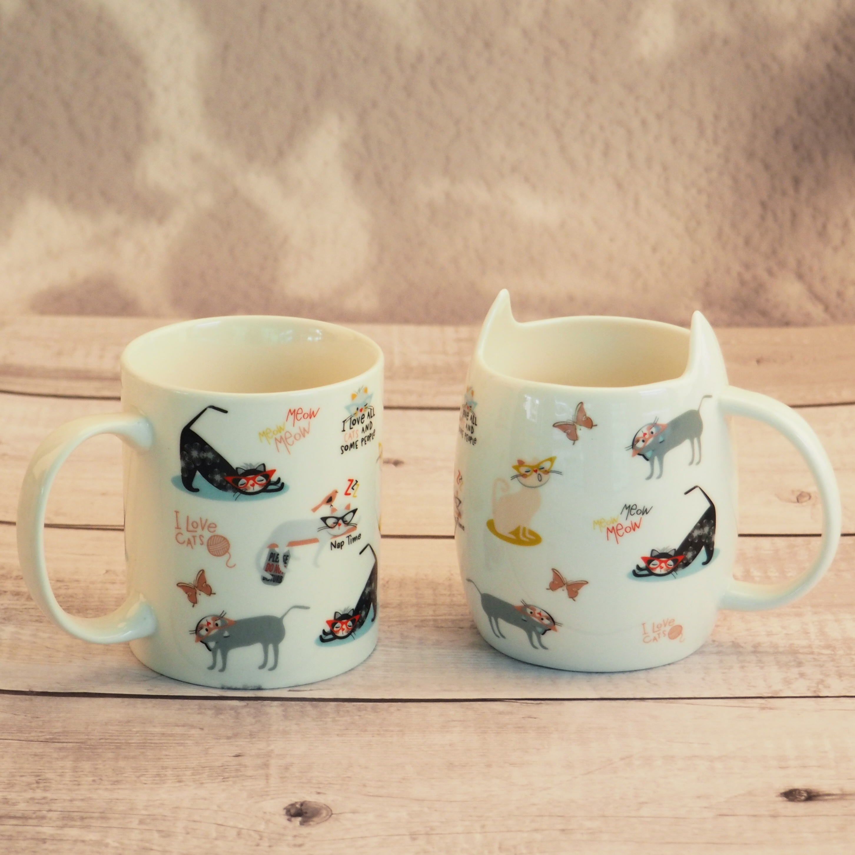 cat mug with ears