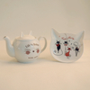 cat themed afternoon tea: cat-shaped tray and tea pot