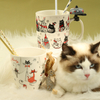cat keychain & jumbo sized mug