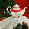 Vintage Christmas Porcelain Teapot – Festive Elegance for Your Holiday Gatherings