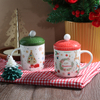 Christmas “sweater Hat” Mug Festive with Lid And Stirrer Stick Set