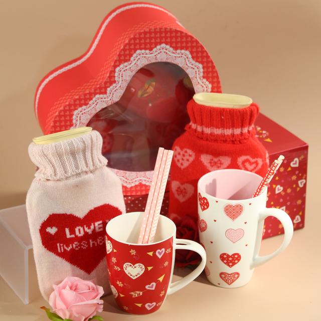 Heart mug and Hot water bottle
