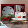 Christmas Coffee Cup with Christmas Bulbs Handle