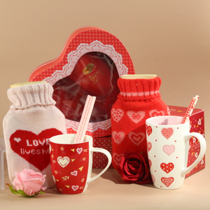 Heart mug and Hot water bottle