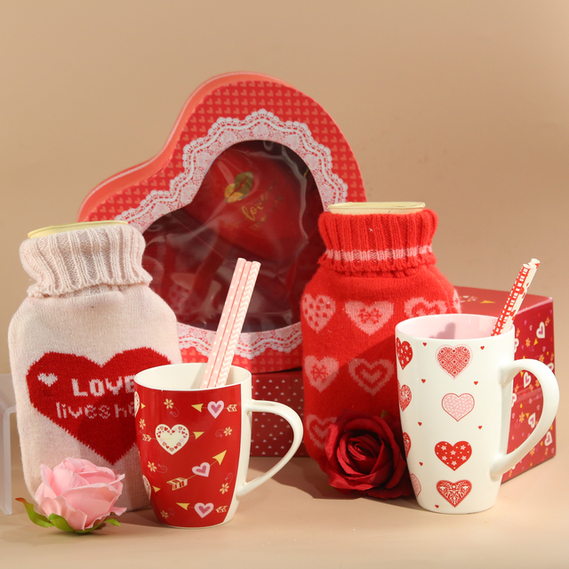 Heart mug and Hot water bottle