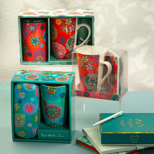 Grandma Floral Glasses Case& Grandma Mug