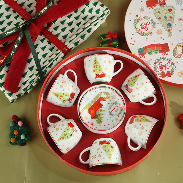 Coffee Cup&saucer with Ribbon Gift Box